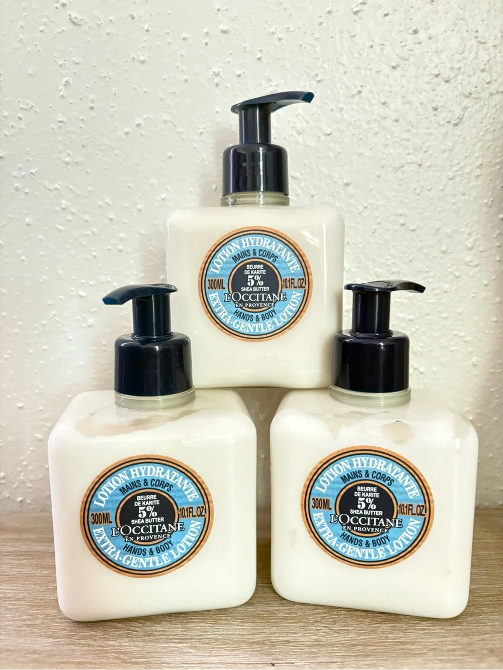 L'OCCITANE Shea Butter Lotion Trio - White with Blue Labels